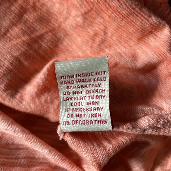 Women’s size small orange Reba lace front button down top - Picture 8 of 11